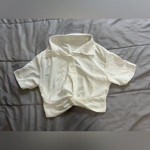 Crop collared blouse